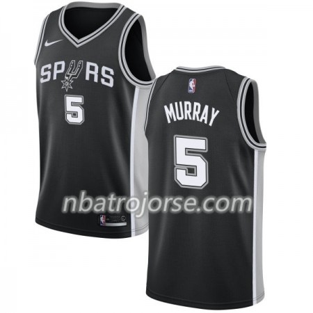 Män San Antonio Spurs Tröja Dejounte Murray 5 Nike 2017-18 Svart Swingman